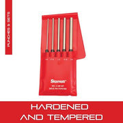 Starrett 5 Piece Set / Chrome / Industrial Pin Punches
