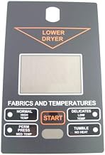 2PK - LOWER CONTROL PANEL OVERLAY RH FOR SPEED QUEEN DRYER - 431234