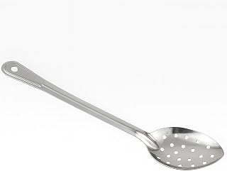 Royal Industries Long Handle Grill Spoon, Heavy Duty Stainless Steel, Perforated, 21", Commercial Grade