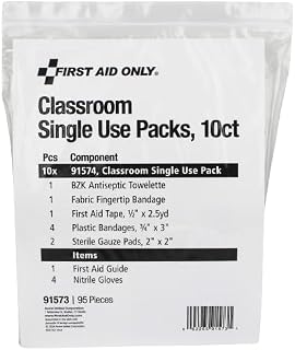 First Aid Only Classroom Single Use Packs, 10 Count