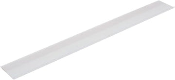 HUBERT Ticket Molding Adhesive Backed Without Grip White Plastic - 47 7/8"L x 1 1/4"H