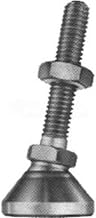 J.W. Winco Leveling Mount, 1/4-20 x 1.25" Thread Length, 1" Base Dia, 1.95"H, 1000 Lbs. Load Cap