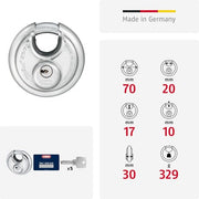 ABUS 90mm / Single / Silver Keyed Padlocks