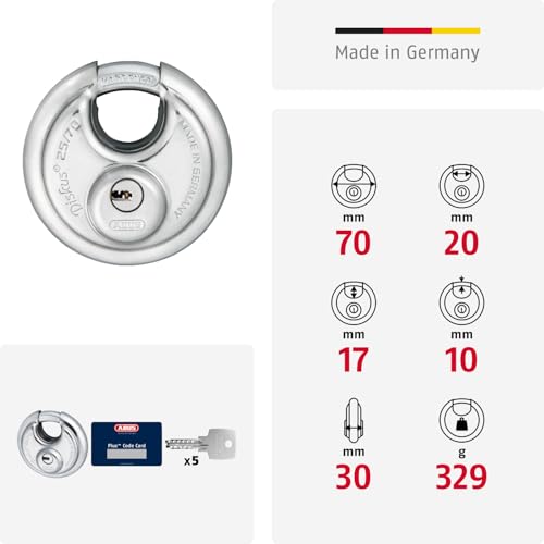 ABUS 90mm / Single / Silver Keyed Padlocks