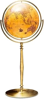 POCHY Practical Globe Geographic Globes 720 ° Universal Rotation Educational Globe Double Ball Rack World Globe for Desk Family Office School Beautifully Decor