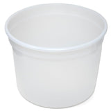 HDPE Food Tub Clear by Berry Plastic – 6.5625" Diameter x 4.25" Height, 64.0 ounces, HDPE, clear, Model T60764