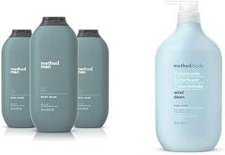 Method Men Body Wash 3pk Paraben Free 18 FL Oz Body Wash 1pk Paraben Free 28 FL Oz