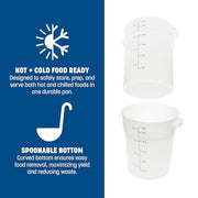 Carlisle FoodService Products 22 Quart (Pack of 6) / 6 / White Storage & Transport
