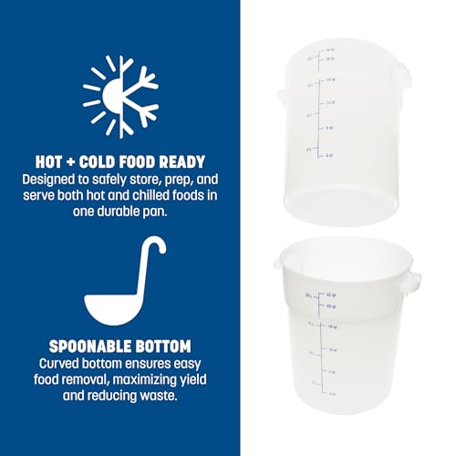 Carlisle FoodService Products 22 Quart (Pack of 6) / 6 / White Storage & Transport