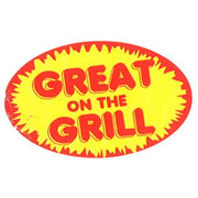 East West Great On The Grill Die-Cut Greaseproof Meat Label Yellow | 1000/Roll by EastWest – Small to Medium, Paper, Yellow, Pack of 1000