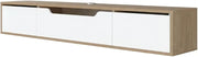 Furnifact White Floating TV Stand for Up to 80 Inch TVs, Wall Mounted Media Console, Engineered Wood, Space-Saving Design, Modern Living Room Decor