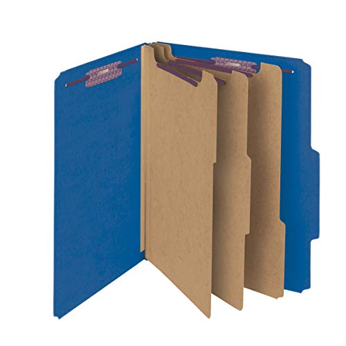 SMEAD Dark Blue / 1 / 10 Count (Pack of 1) Top Tab Classification Folders