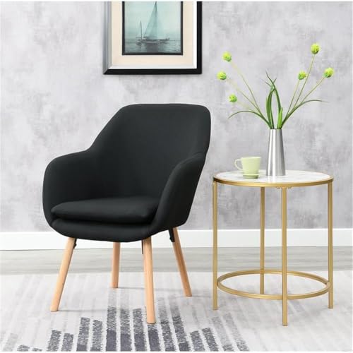 Convenience Concepts Black Linen / Chair / 25.25"L x 26.75"W x 33.5"H Chairs