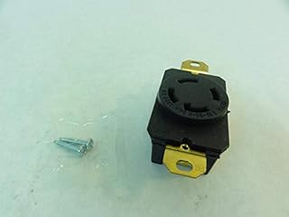 Pass & Seymour L1630-R Industrial Specification Grade Flush Mount Single Receptacle 30 Amp 480 Volt AC 3-Phase NEMA L16-30R Black Turnlok