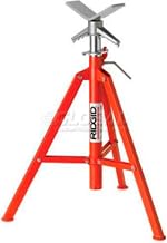 RIDGID 56657 VJ-98 Roller Head Low Pipe Stand with 20-Inch-38-Inch Height Adjustment
