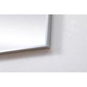 Metal Frame Square Mirror 24 Inch in Silver by Elegant Decor – 24"L x 24"W, Glass, Silver, Model MR42424S