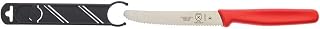 Mercer Culinary Rounded Tip Wavy Serrated Bar Knife, Red, 4.3"