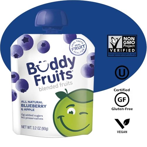 Buddy Fruits Blueberry / 3.2 Ounce (Pack of 18) / 1 Applesauce