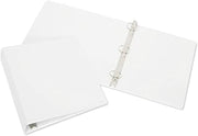 AbilityOne Round Ring View Binders - Capacity 1 1/2, White 7510-01-519-4381