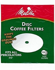 Disc Coffee Filters For Percolators White 3-1/2 In. Dia. 100 Count by Melitta
