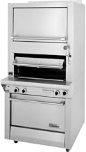 Garland M100XSM Master Series Gas Single Deck Broiler with Finishing Oven & Storage Base