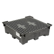 Spill Containment Sump with Wire Deck by Global Industrial – 50.5"L x 50.5"W x 15.88"H, Polyethylene, Black, Model 298441