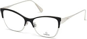 Omega Eyeglasses OM 5001 -H 01A Shiny Rhodium, Black