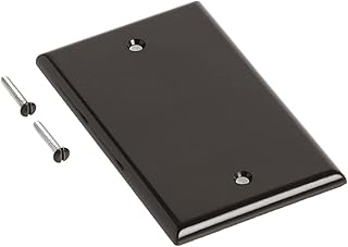 Leviton 1-Gang No Device Blank Wallplate, Standard Size, Thermoset, Box Mount, 85014, Brown