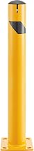 Global Industrial Steel Bollard w/Chain Slots & Removable Cap, 4-1/2"Dia. x 36"H, Yellow