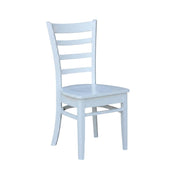 Solid Wood Side Chair with Classic Leg Design by Furnifact – Wood, White, Pack of 2