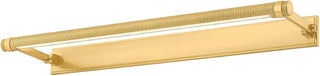 Hudson Valley Lighting Duell 1-Light 30" Picture Light | Aged Brass LED Wall Light | Industrial Knurled Cylinder Art Fixture | 7330-AGB