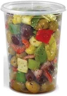 For Placon 32 oz. Ounce Round Deli Container and Lids, Pack of 25