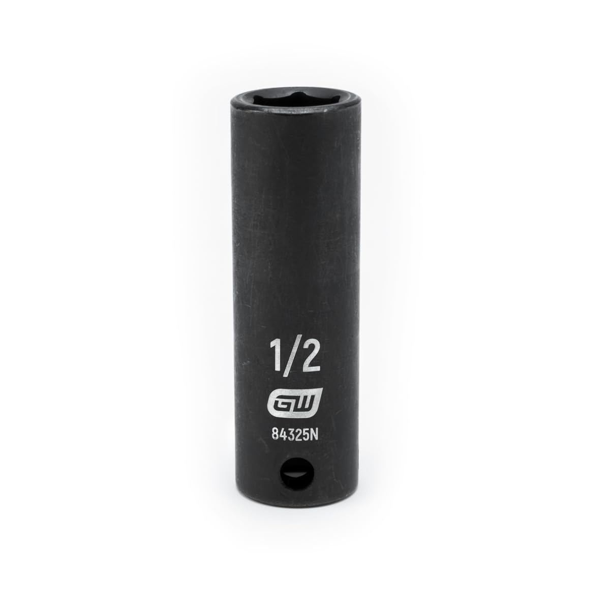 3/8" Drive 6 Point Deep Impact SAE Socket 1/2" by GEARWRENCH – 2.48 in, Chrome Molybdenum Steel, Black, Model 84325N