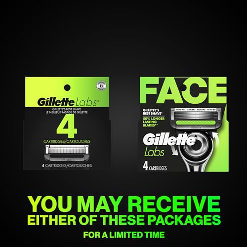 Gillette 1 Count (Pack of 4) / 4 Refills / Silver Cartridges