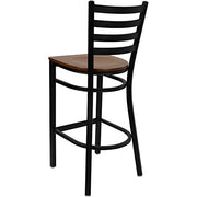 Flash Furniture Cherry Wood Seat/Black Metal Frame / Set of 2 / Traditional( 2 Pack) Barstools