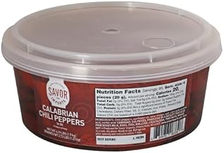 Savor Imports Calabrian Chili Peppers in Oil, Ready to Eat, 4.19 Pound 2 Per Case