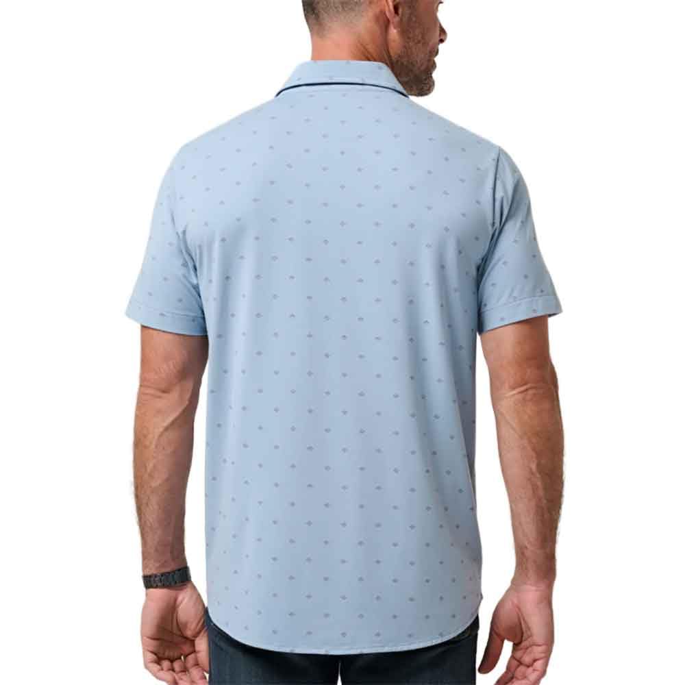 Mens Comfortknit Geo by TravisMathew – XX-Large, cotton/modal/elastane blend, Ash Blue, Model A46254