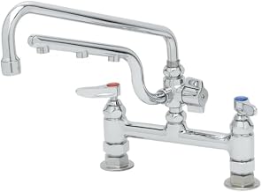 T&S Brass B-0221-U12, UltraRinse Faucet, 8-Inch Deck, 1.5 GPM Sprayer