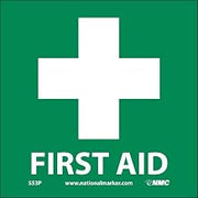 NMC S53P Graphic Facility Signs - First Aid - Vinyl 7x7