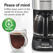 Hamilton Beach With 3 Brew Strengths / 12 Cups / Matte Black Coffee Machines