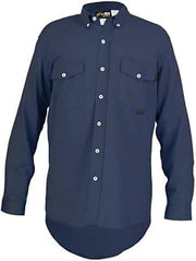 MCR Safety S1NM Flame Resistant (FR) Work Shirt, Navy Blue, Medium