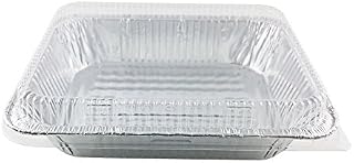 Handi-Foil 1/2 Half-Size Deep Aluminum Steam Table Pan w/Clear Low Dome Lid (pack of 10)