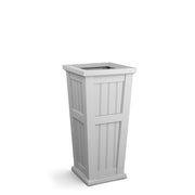 Cape Cod Tall Planter by Mayne – 32"H, 10 gallons, Plastic, White, Model 4843-W