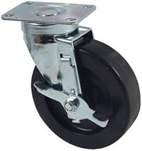 Kason - 6C525001HDPTLB - Duraglide 5 in Swivel Plate Caster with Brake