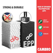 Cambro Capacity (3) - 4" Pans / Black / 1 Food & Dish Transport