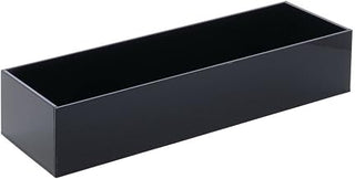 HUBERT Crock for Cold Foods Black Acrylic Cold Serving System Tray - 15" L x 5" W x 3" D