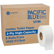 Georgia-Pacific 1000 Feet (Pack of 8) / Pacific Blue Basic / White Paper & Plastic