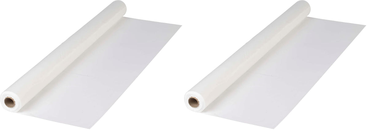 Hoffmaster White / 3600" x 480" (Rectangular) (Pack of 2) / Tablecover Roll Tablecloths
