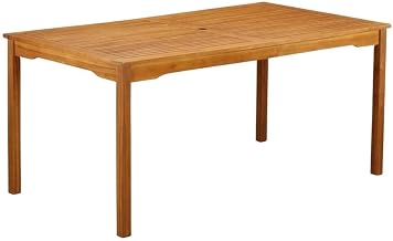 Oil-Finished Wooden Outdoor-Furniture Table Sturdy Construction Durable Wood Elegant Finish Ideal for Patio Balcony Deck