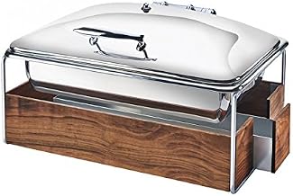 Cal-Mil 3705-46 Mid-Century Chafer, 13.75" Height, 23" Width, 17.5" Length, Brass